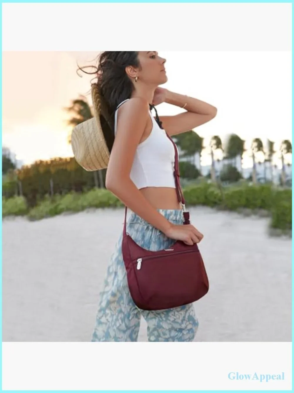 Anti-Theft East/West Hobo Bag with RFID Blocking